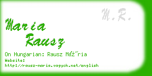 maria rausz business card